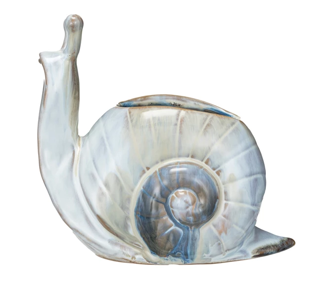 Stoneware Snail Vase