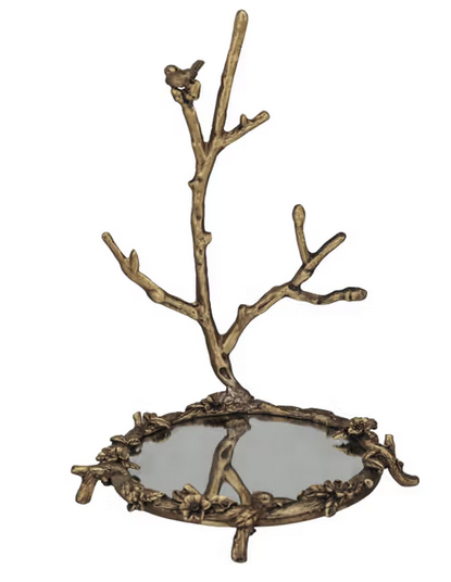 Pewter Jewelry Holder w/ Mirror