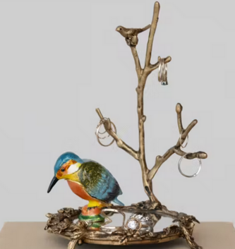 Pewter Jewelry Holder w/ Mirror