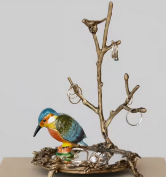 Pewter Jewelry Holder w/ Mirror