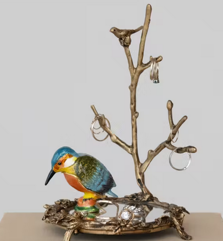 Pewter Jewelry Holder w/ Mirror