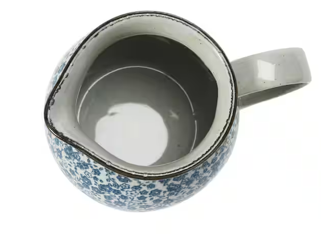 Hand-Painted Floral Print Pitcher