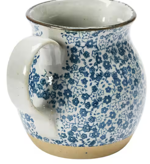 Hand-Painted Floral Print Pitcher