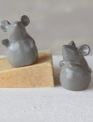 Glazed Stoneware Mouse (2-Styles)