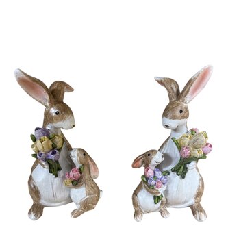 Bunny Family w/ Bouquet (2-Styles)