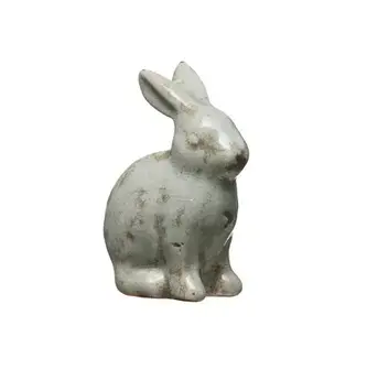 Small Blue Ceramic Bunny