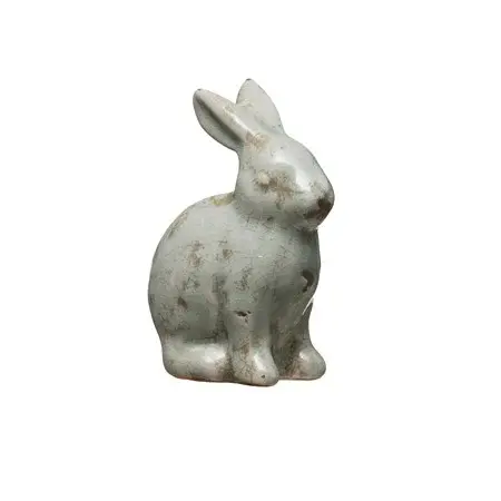 Small Blue Ceramic Bunny