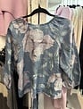 Linen Floral Tie Front Top By: Tempo Paris