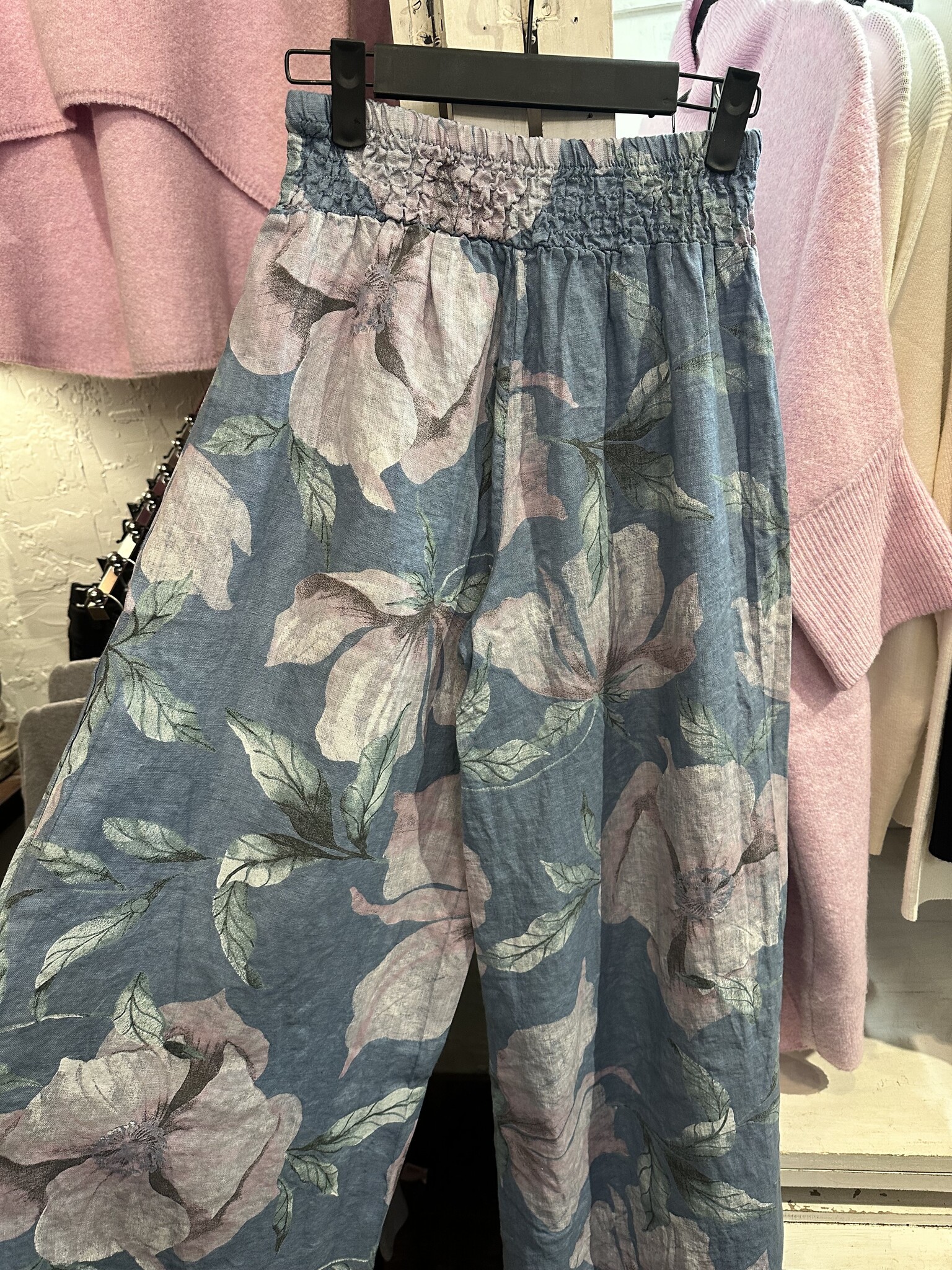 Tempo Paris Linen Floral Wide Leg Pant By: Tempo Paris