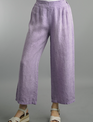 Tempo Paris Lavender Crop Linen Pants by Tempo Paris