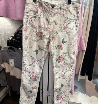 Tempo Paris Reversible Floral Jeans by Tempo Paris (2-Colors)