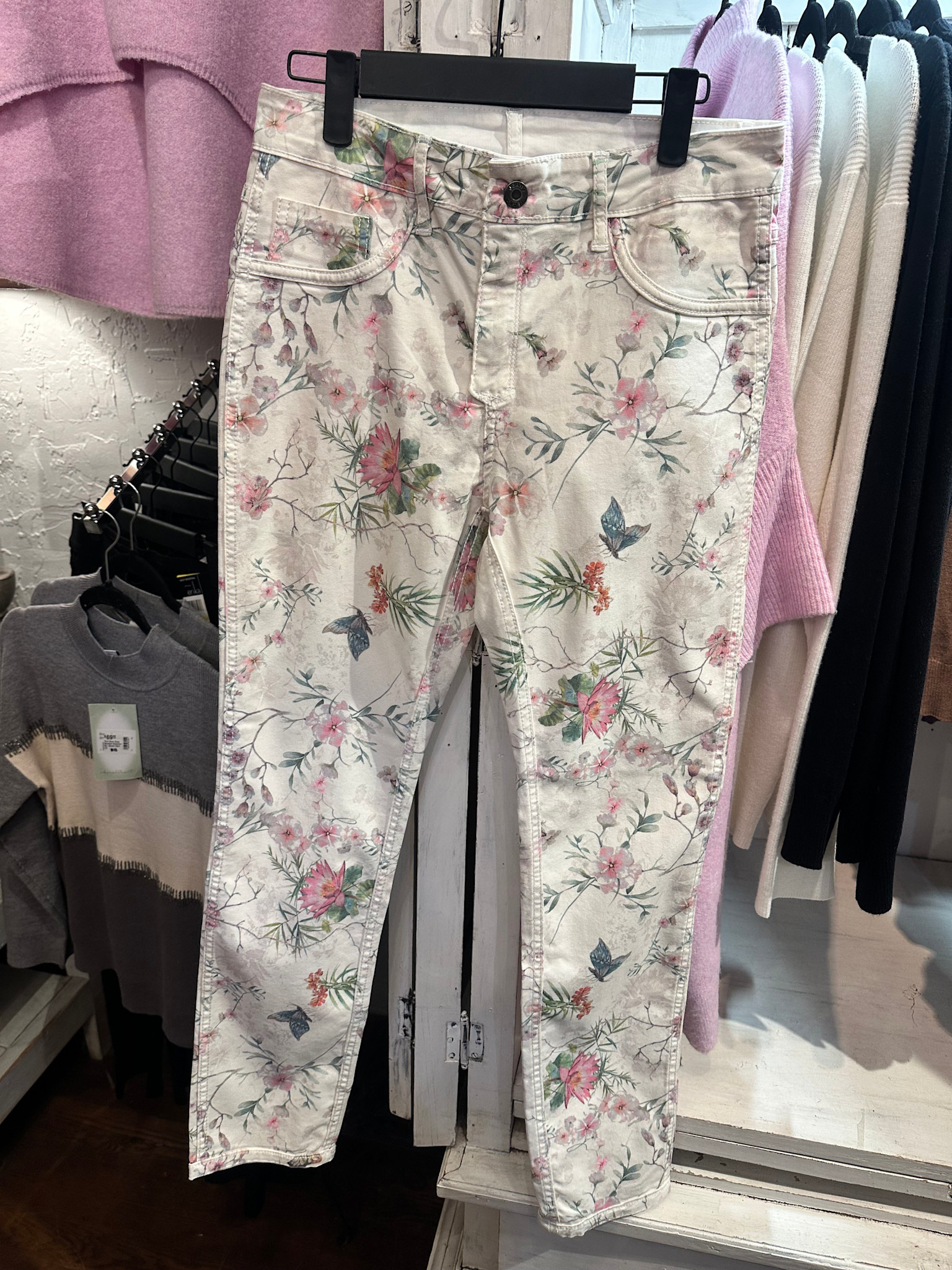 Tempo Paris Reversible Floral Jeans by Tempo Paris