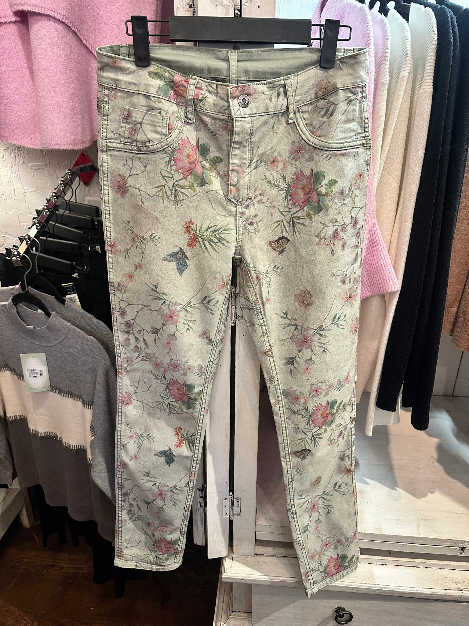 Tempo Paris Reversible Floral Jeans by Tempo Paris