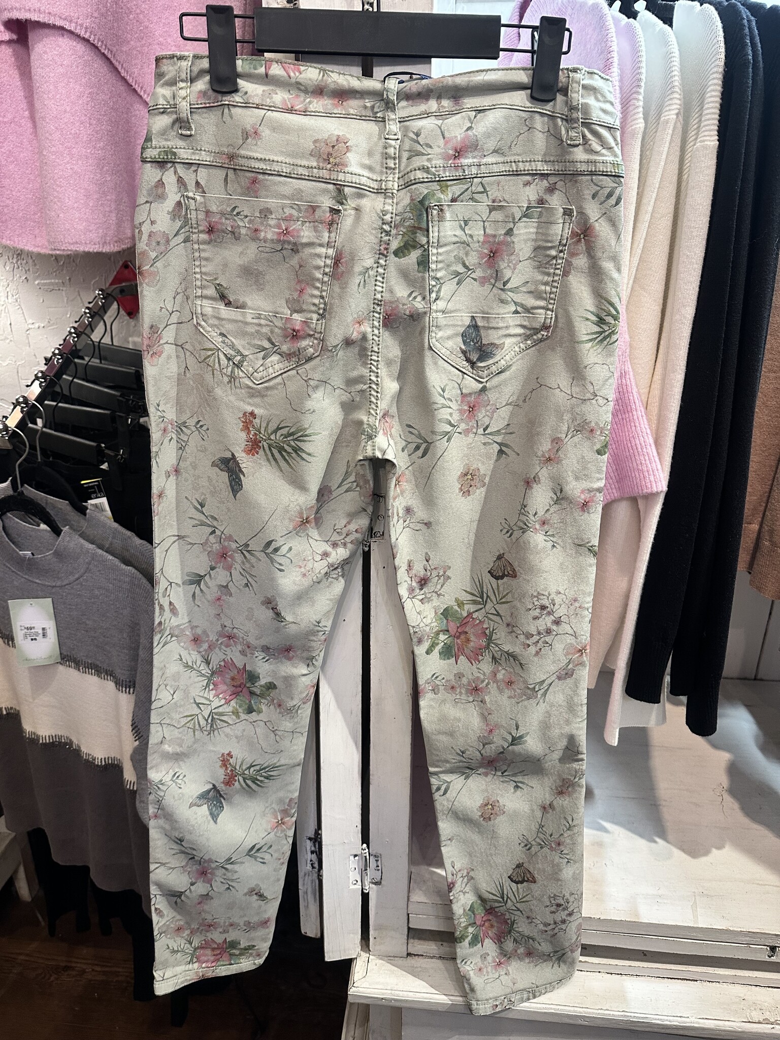 Tempo Paris Reversible Floral Jeans by Tempo Paris