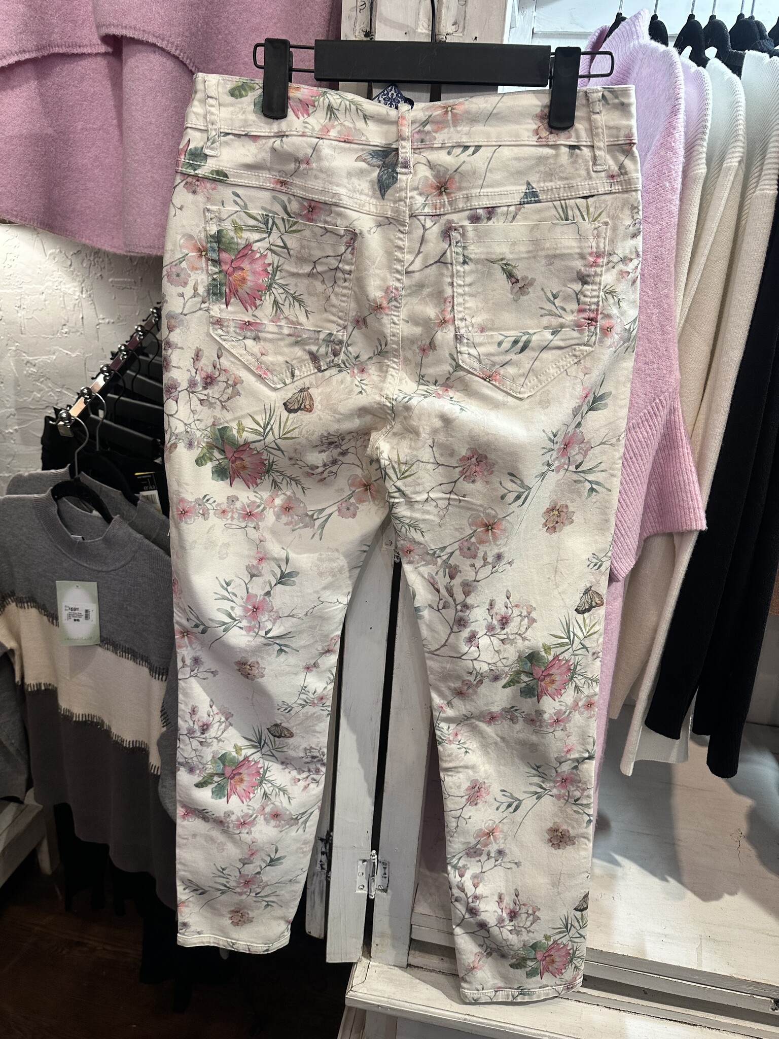 Tempo Paris Reversible Floral Jeans by Tempo Paris