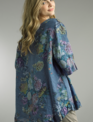 Tempo Paris Blue Ruffle Linen Tunic by: Tempo Paris