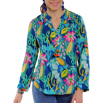 Pleated Ocean Reef Blouse By: Lior Paris