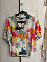 Watercolor Cloudburst V-neck Blouse By: Lior Paris