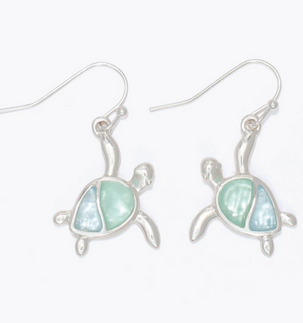 Silver Turtle Earrings