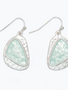 Mint w/ Hammered Silver Earrings
