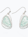 Mint w/ Hammered Silver Earrings