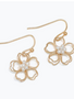 Gold Wire Flowers w/ Pearls