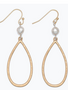 Gold Drop w/ Silver Bead Earrings