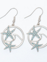 SIlver Wave w/ Starfish Earrings
