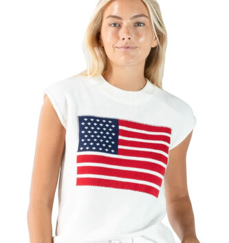 Simply Southern American Flag Tank Sweater By: Simply Southern