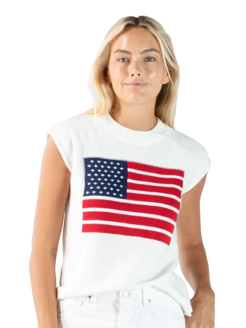 Simply Southern American Flag Tank Sweater By: Simply Southern