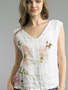 Tempo Paris Linen Sleeveless Floral Top by: Tempo Paris (2-Colors)