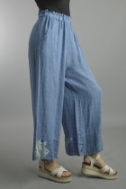 Tempo Paris Linen Floral Hem Pant by: Tempo Paris