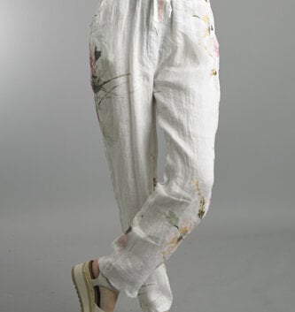 Tempo Paris Linen Tie Front Floral Pant by: Tempo Paris