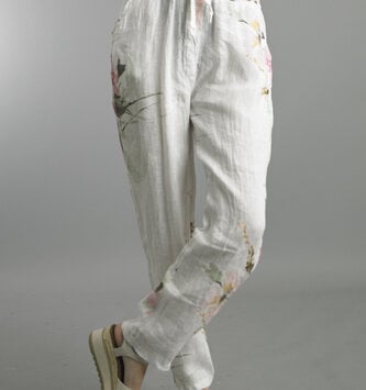 Tempo Paris Linen Tie Front Floral Pant by: Tempo Paris