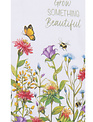 Grow Something Beautiful Floral Kitchen Towel