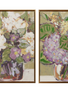 Set of 2 Hydrangea Gold Framed Wall Art
