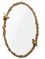 28" Bird on Branch Oval Wall Mirror
