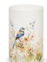 Blue Bird Glass Candle Holder (2-Sizes)