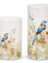 Blue Bird Glass Candle Holder (2-Sizes)