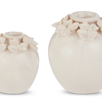 Floral Petals Ceramic Vase (2-Sizes)
