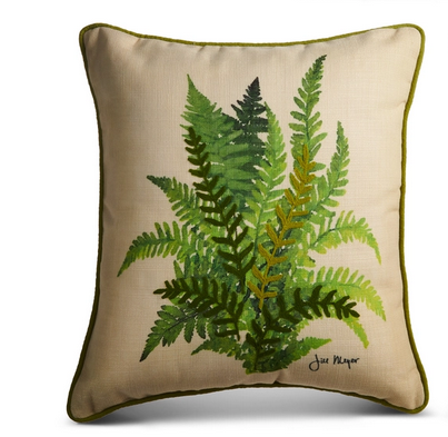 18" Farmhouse Fern Pillow (2-Styles)