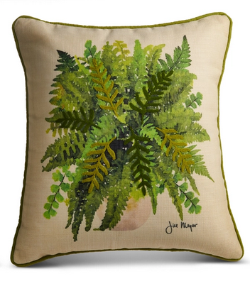 18" Farmhouse Fern Pillow (2-Styles)