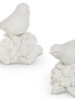 Set of 2 White Garden Birds