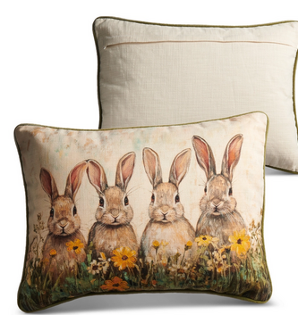 20" Bunny Meadow Pillow