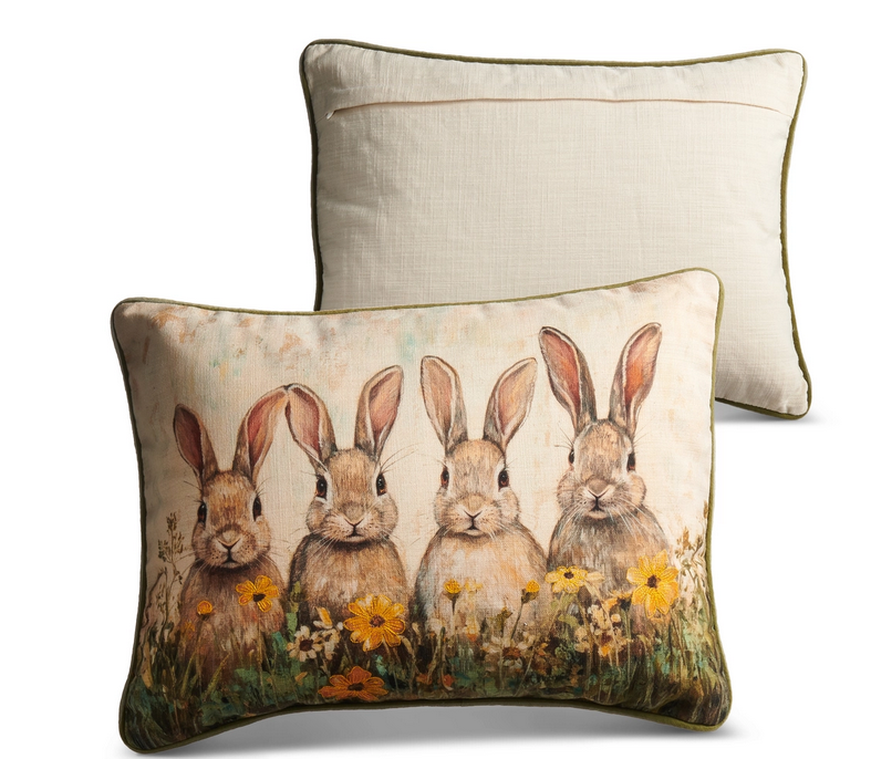 20" Bunny Meadow Pillow