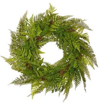 26" Mixed Fiddlehead Fern Wreath