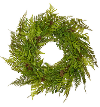 26" Mixed Fiddlehead Fern Wreath