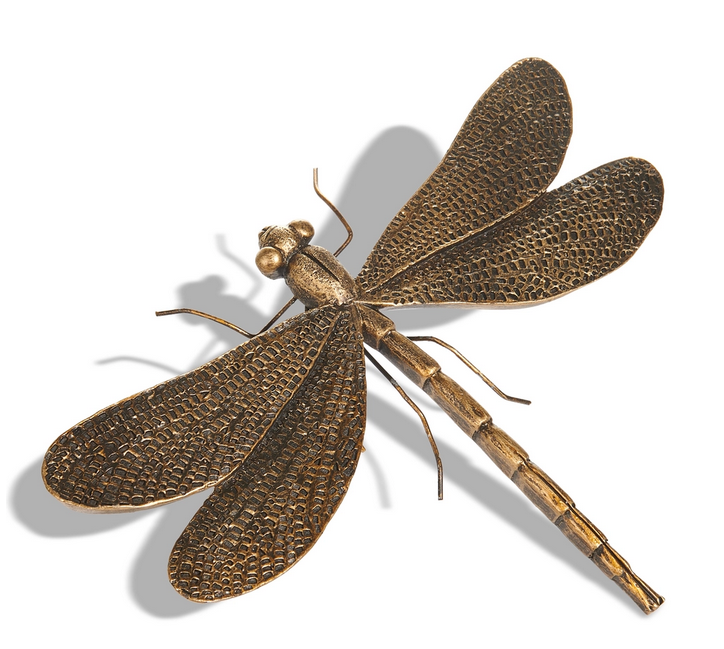 6.75" Antique Gold Dragonfly