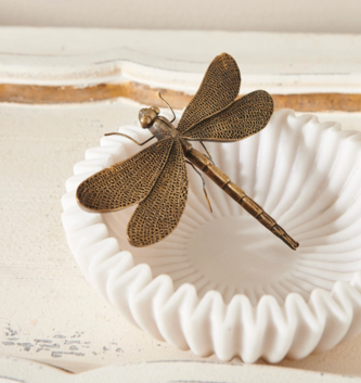 6.75" Antique Gold Dragonfly