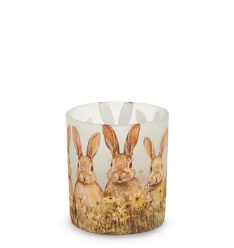 3.5" Bunny Meadow Candle Holder